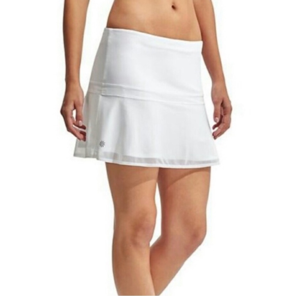 ATHLETA ‘Upbeat’ Mesh Overlay Tennis Skirt Skort - Picture 1 of 15